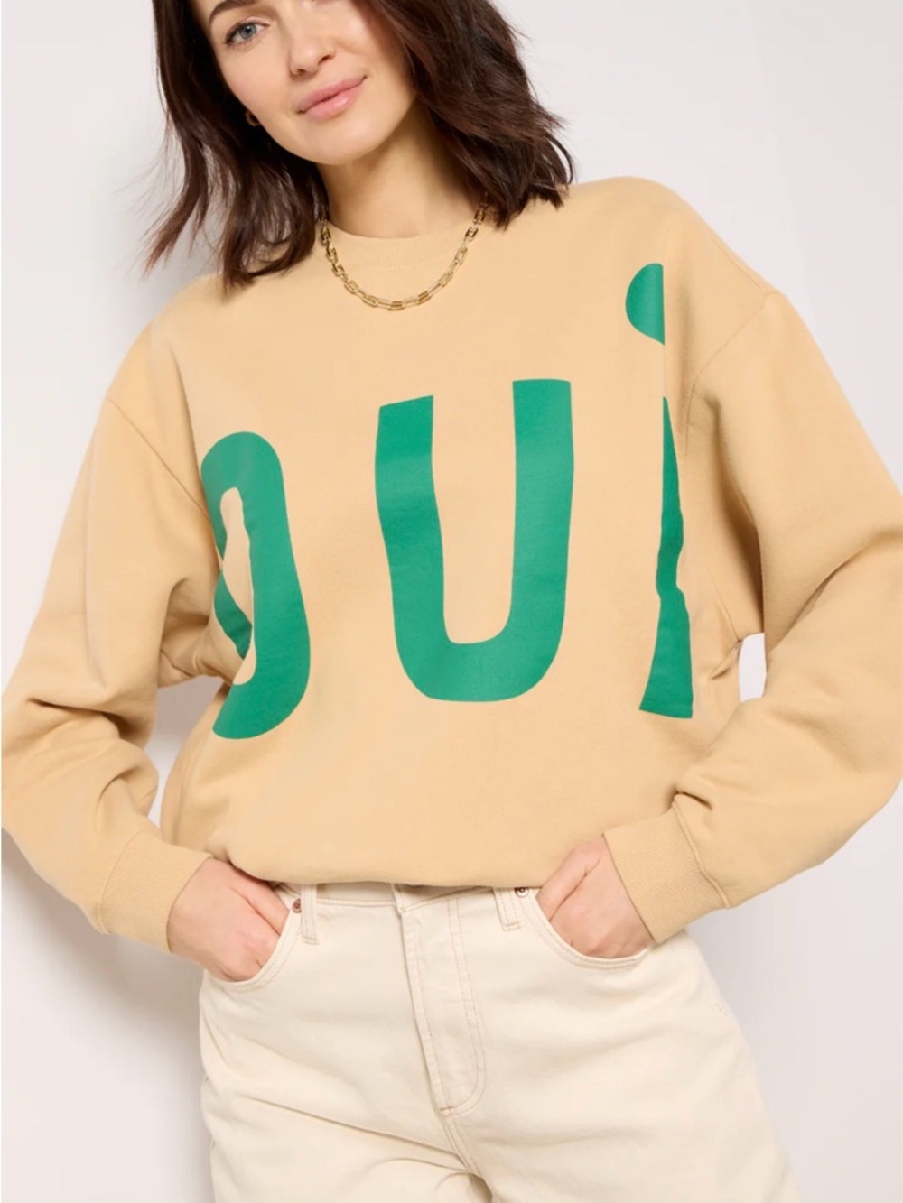 Clare V. Oversized Oui Sweatshirt